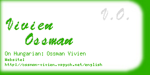 vivien ossman business card